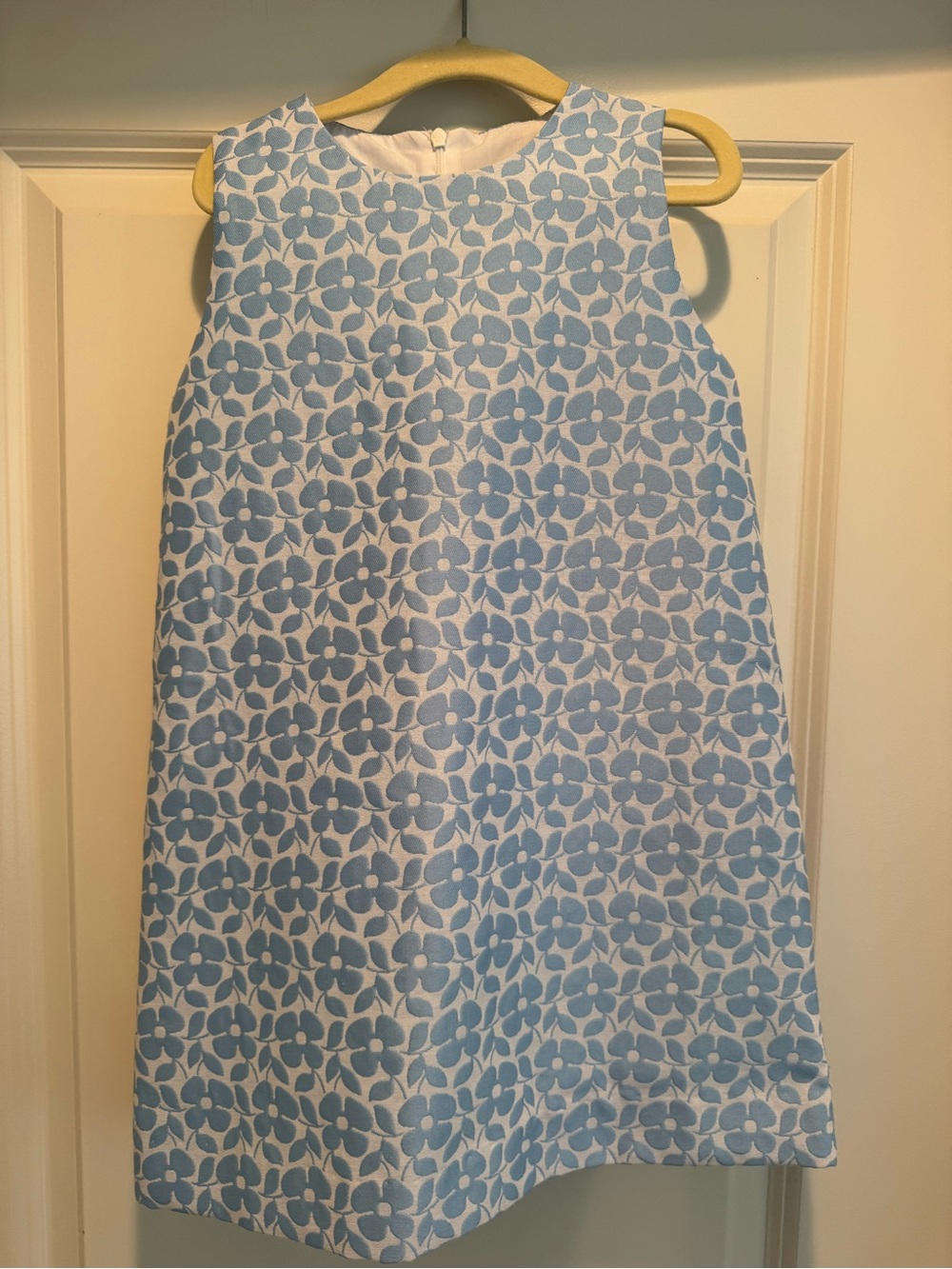 Little English Blue and White Floral Shift Dress